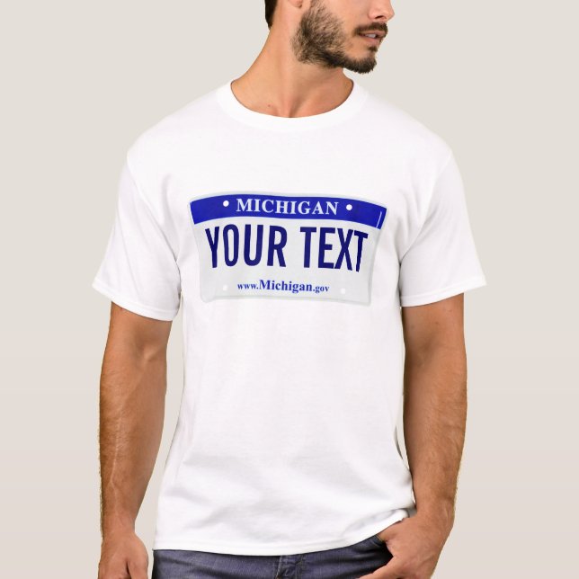 Camiseta Placa de Michigan (Anverso)
