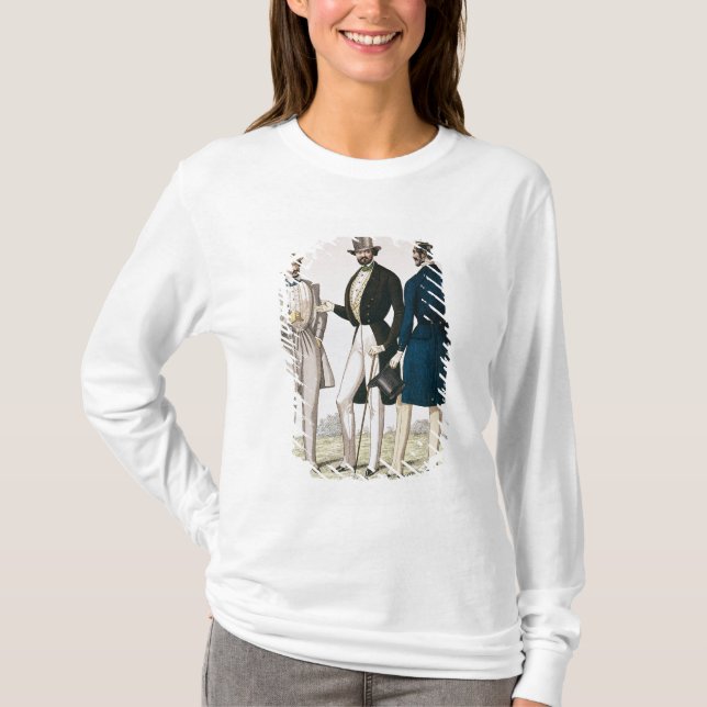 Camiseta Placa de moda que representa la ropa masculina (Anverso)