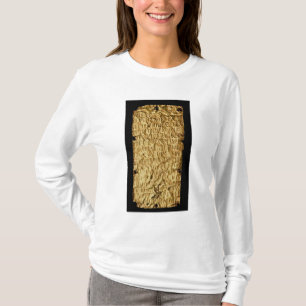 Camiseta Placa de oro con la inscripción "muy larga" de