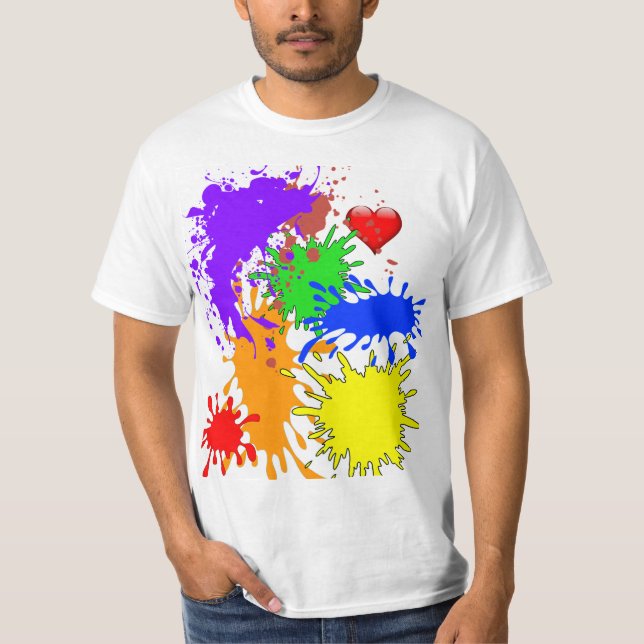 Camiseta Placa de pintura (Anverso)