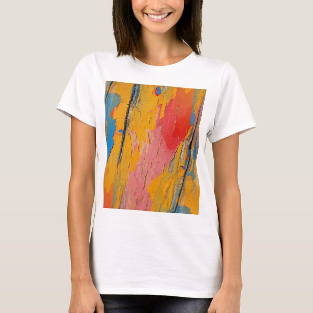 Camiseta Placa de pintura colorida (Anverso)