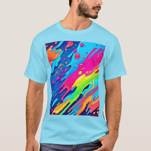Camiseta Placa de pintura colorida