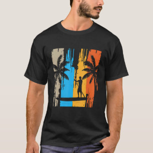 Camiseta Placa de remo retro para tablero de ruedas para