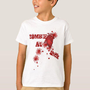 Camiseta Placa de sangre y corazón realista Halloween