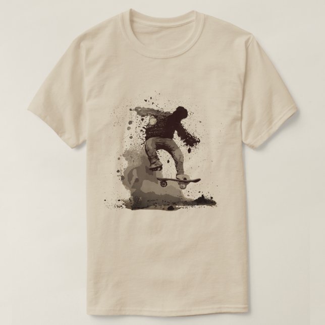 Camiseta Placa de skateboard gráfica (Diseño del anverso)