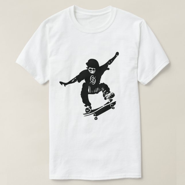 Camiseta Placa de skateboard gráfica (Diseño del anverso)
