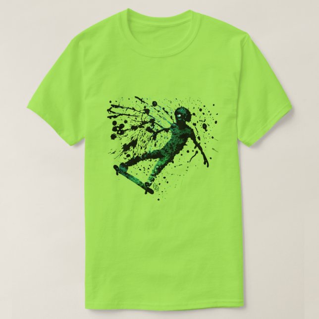 Camiseta Placa de skateboard gráfica (Diseño del anverso)