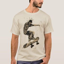 Camiseta Placa de skateboard gráfica