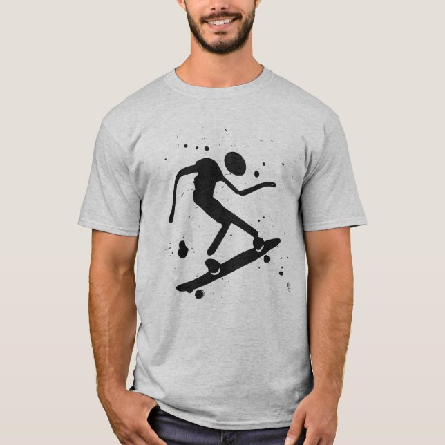 Camiseta Placa de skateboard gráfica (Anverso)
