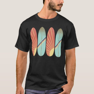 Camiseta Placa de surf roja y azul retro de Guay