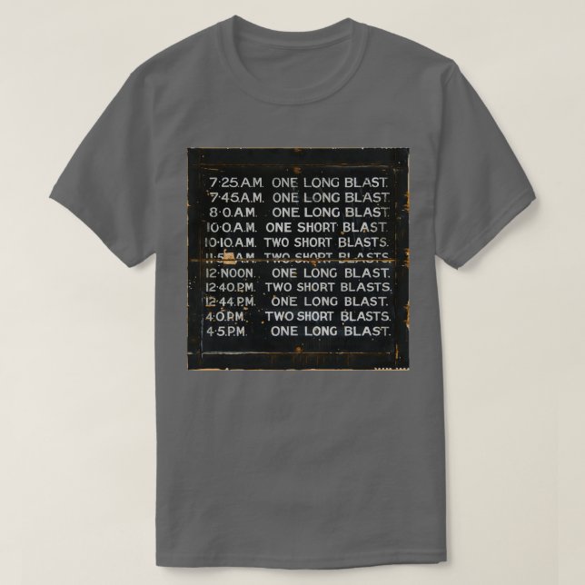 Camiseta Placa de tiempo de tren de vintage (Diseño del anverso)