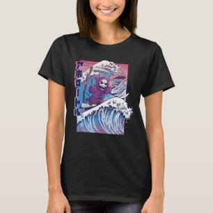 Camiseta Placa de vaporwave Grim Reaper Vintage