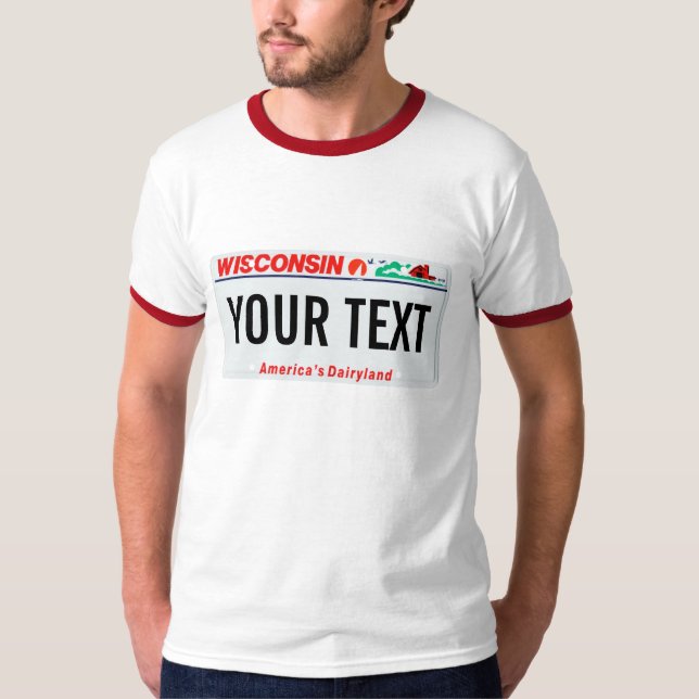 Camiseta Placa de Wisconsin (Anverso)