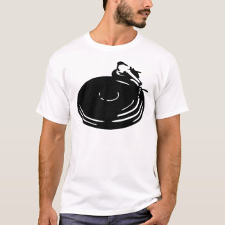 Camiseta placa giratoria de registro negra