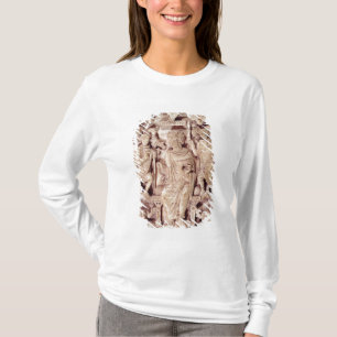 Camiseta Placa que representa a rey David enthroned