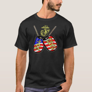 Camiseta Placas de identificación de la bandera americana