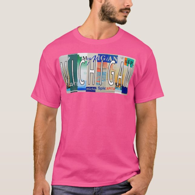Camiseta Placas de licencia de Michigan (Anverso)