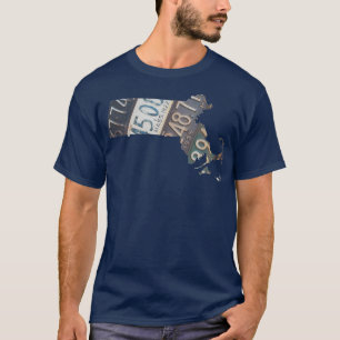 Camiseta Placas de licencia de Vintage Massachusetts