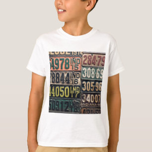 Camiseta Placas de licencias antiguas