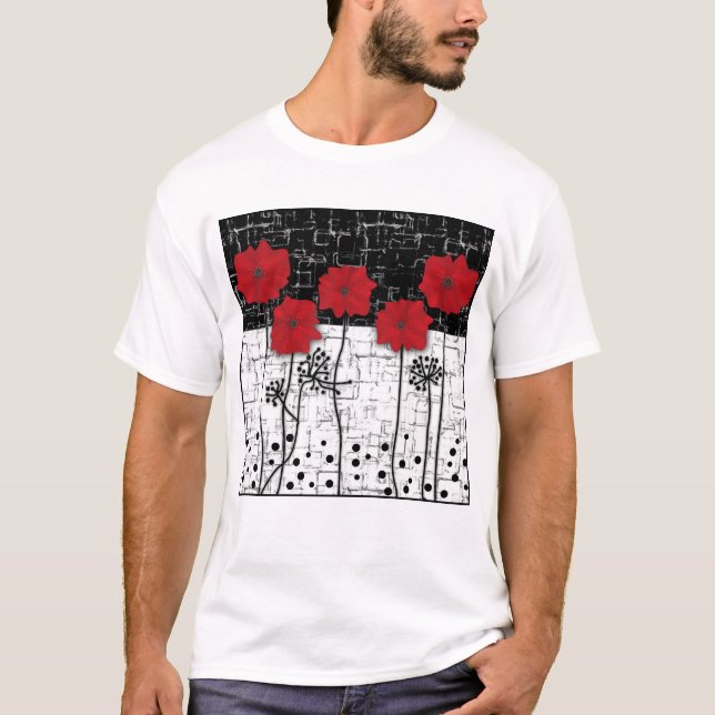 Camiseta Placas rojas de papel para el cachorro (Anverso)