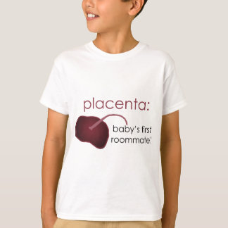Camiseta placenta, el primer compañero de cuarto del bebé