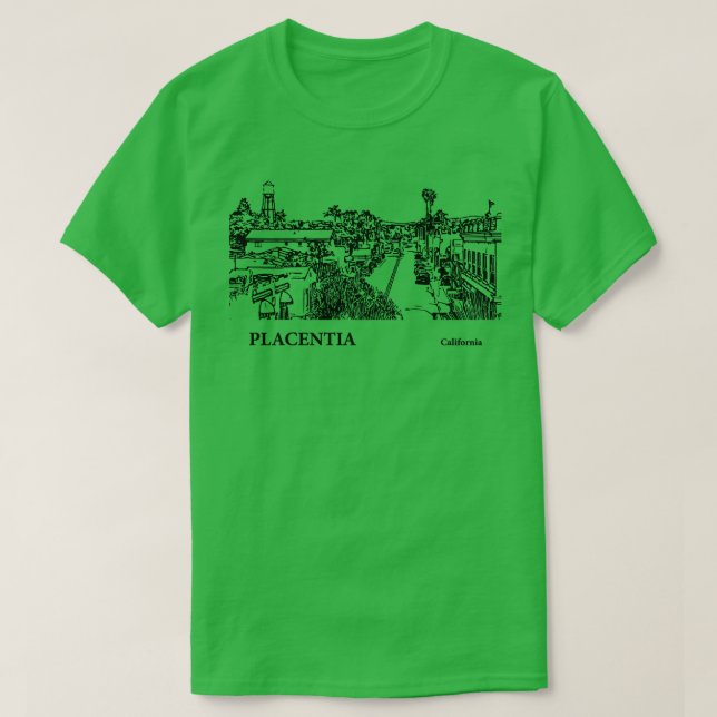 Camiseta Placentia California TShirt 3 (Diseño del anverso)