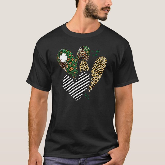 Camiseta Plai de leopardo del corazón de Shamrock en el día (Anverso)