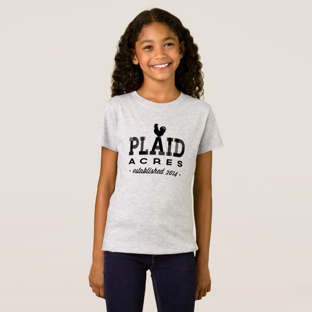 Camiseta Plaid Acres - niños tee (Anverso completo)