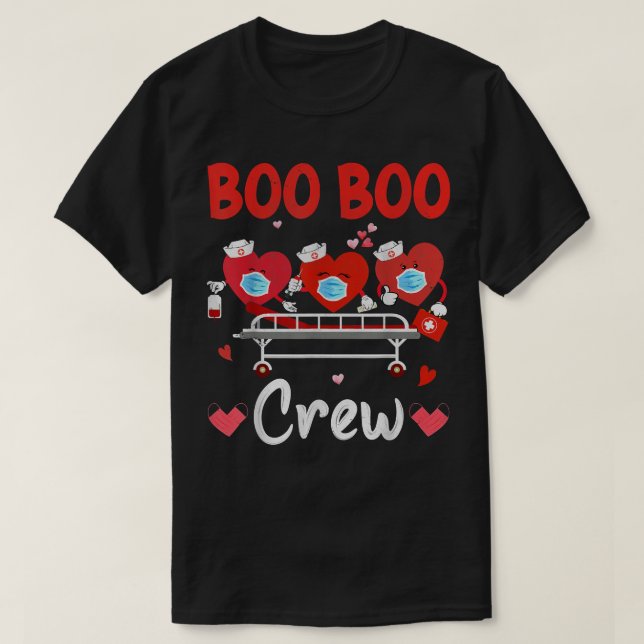 Camiseta Plaid Boo Boo Crew El día de San Valentín Enfermer (Diseño del anverso)