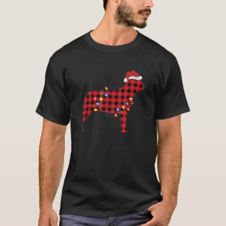 Camiseta Plaid de Búfalo Santa Perro Ganadero Australiano N