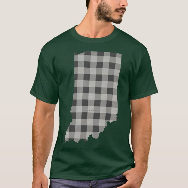 Camiseta Plaid de Indiana en Gris (Anverso)