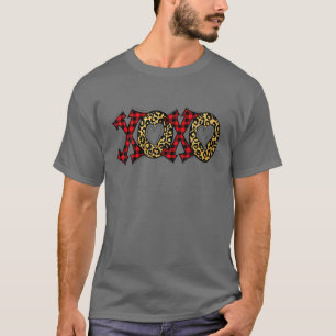 Camiseta Plaid Leopard XOXO Lover Valentine