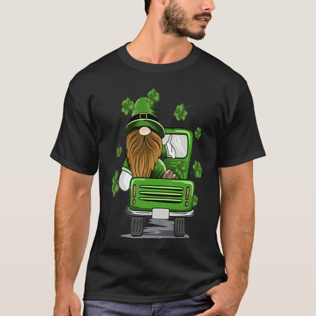 Camiseta Plaid Leprechaun Monster Truck St Patrick's Day Lu (Anverso)