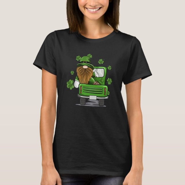 Camiseta Plaid Leprechaun Monster Truck St Patrick's Day Lu (Anverso)
