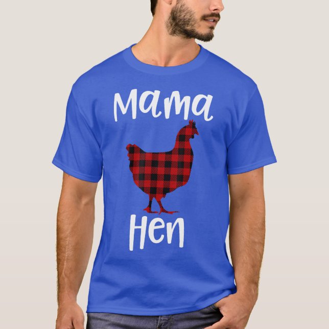 Camiseta Plaid Mama Hen Flannel Chicken Funny Ranny Mom (Anverso)