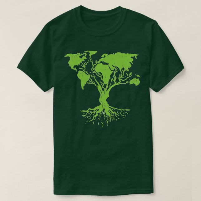 Camiseta Plan Ambiental del Día de la Tierra para el Mapa M (Diseño del anverso)