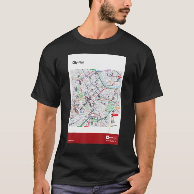 Camiseta Plan de ciudad de Viena (Anverso)