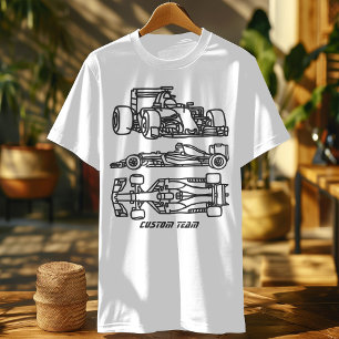 Camiseta Plan de Fórmula de Carreras Equipo Personalizado D