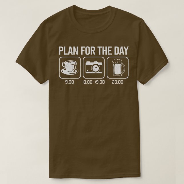 Camiseta Plan De Fotografía Para El Día Gracioso Fotógrafo  (Diseño del anverso)