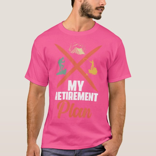 Camiseta Plan de Jubilación Camping Rock Climbing Bote Pesc (Anverso)