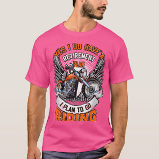 Camiseta Plan de Jubilación de Bicicletas Motociclismo Moto