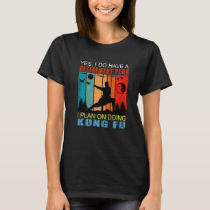 Camiseta Plan De Jubilación De Lema Retro Sunset Planeo Dot