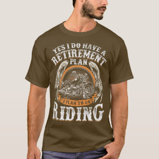Camiseta Plan De Jubilación De Los Hombres Para Ir En Motoc