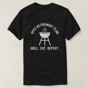 Camiseta Plan de jubilación de Opa a la parrilla comer repe