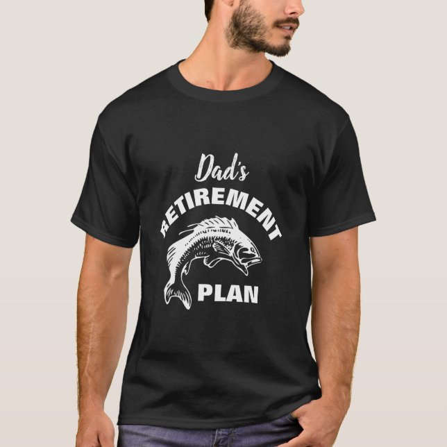 Camiseta Plan de Jubilación de Pesca Personalizado (Anverso)