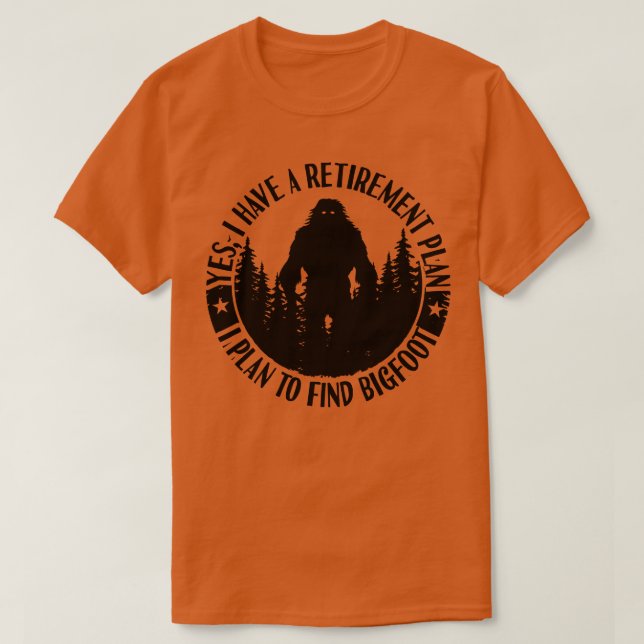 Camiseta Plan de Jubilación de Silhouette Sasquatch (Diseño del anverso)