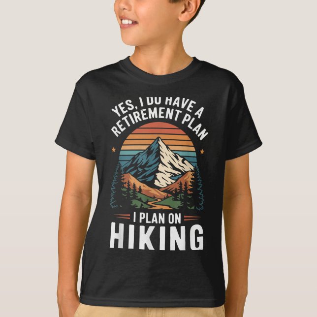 Camiseta Plan De Jubilación Más Gracioso - Plan De Senderis (Anverso)