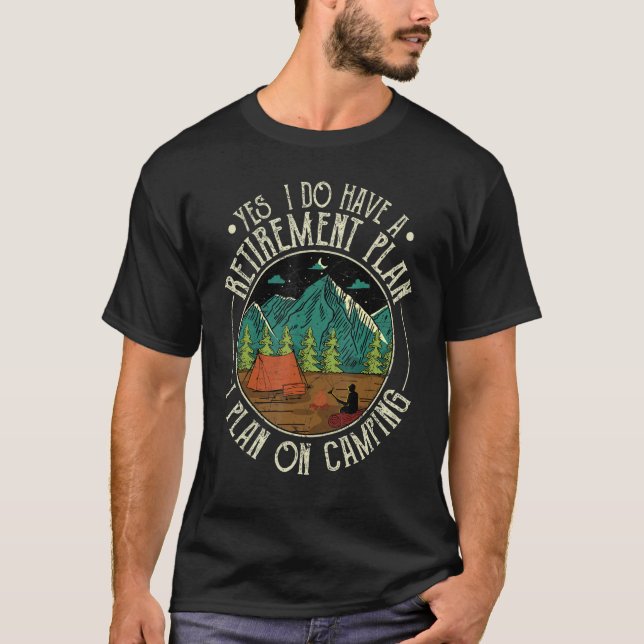 Camiseta Plan De Jubilación Para Camping Pañera Retirada 1 (Anverso)