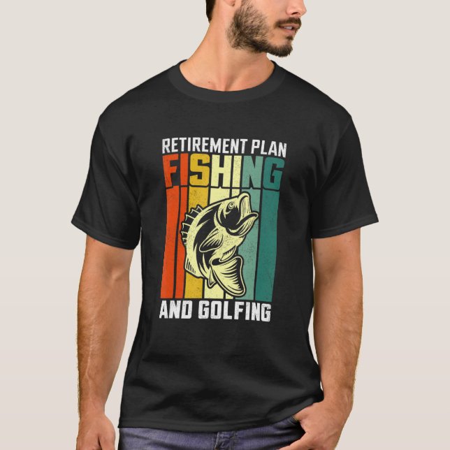Camiseta Plan de jubilación para hombres Retro de pesca 1 (Anverso)
