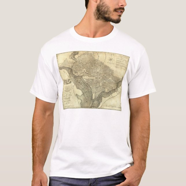 Camiseta Plan de la ciudad de Washington (Anverso)